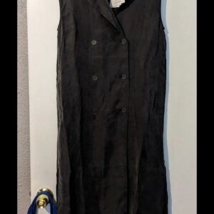 STOCKHOLM ATELIER-  ELIZABETH Black Double-Breasted Midi Dress